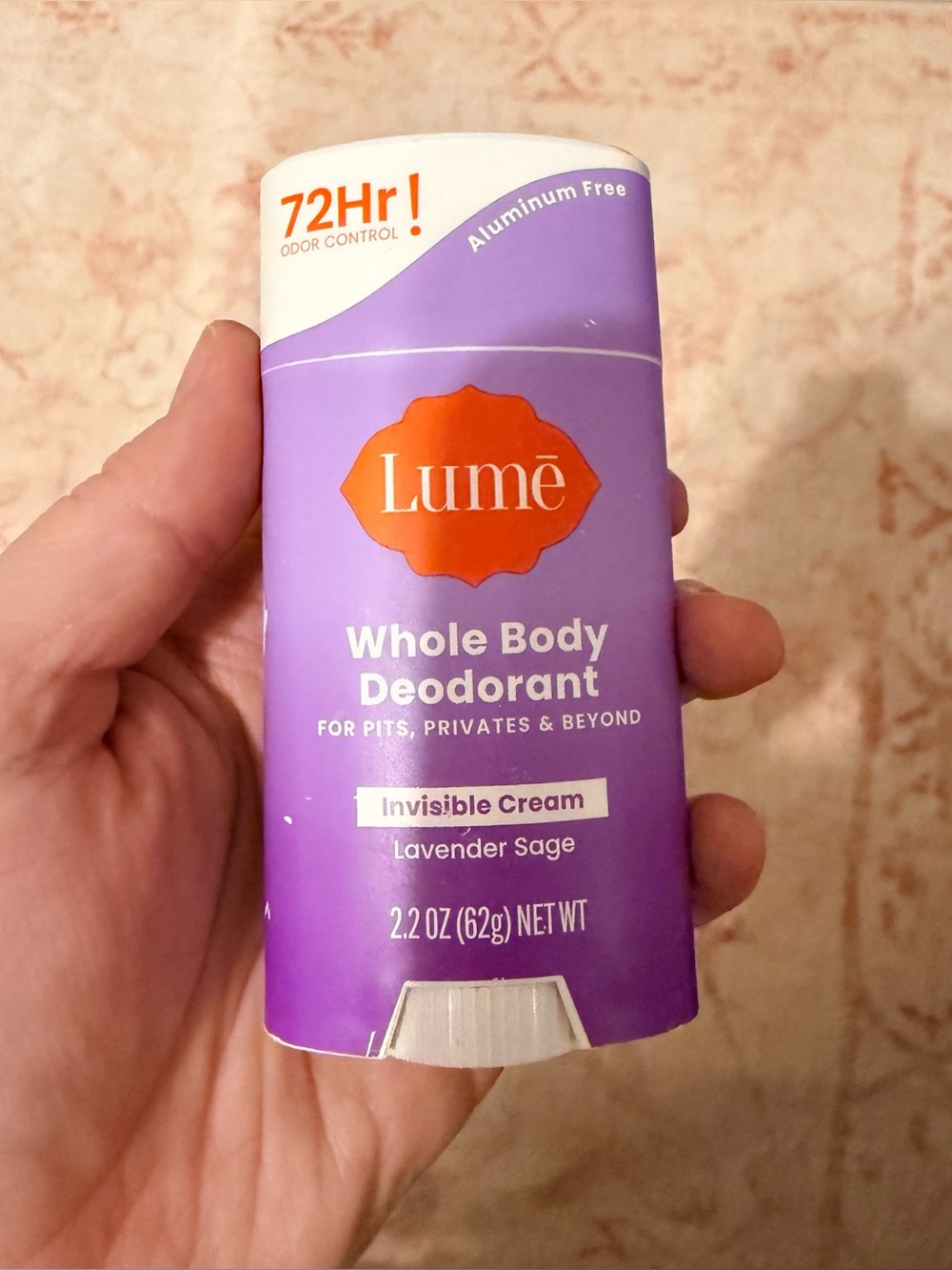 Lumé Whole Body Deodorant Invisible Cream in Lavender Sage